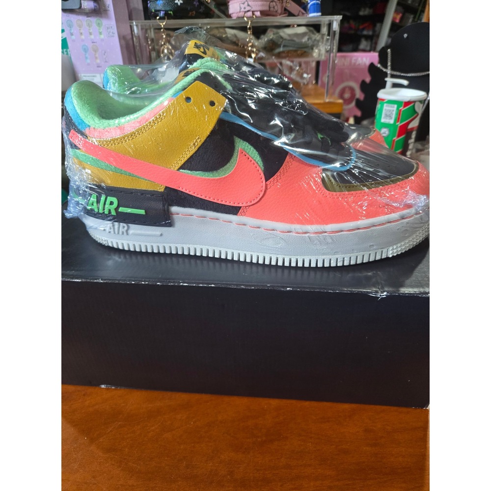 Nike Air Force 1 Shadow SE Solar Flare Atomic Pink CT1985-700 Womens 10